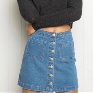 BRANDY MELVILLE BUTTON UP DENIM SKIRT